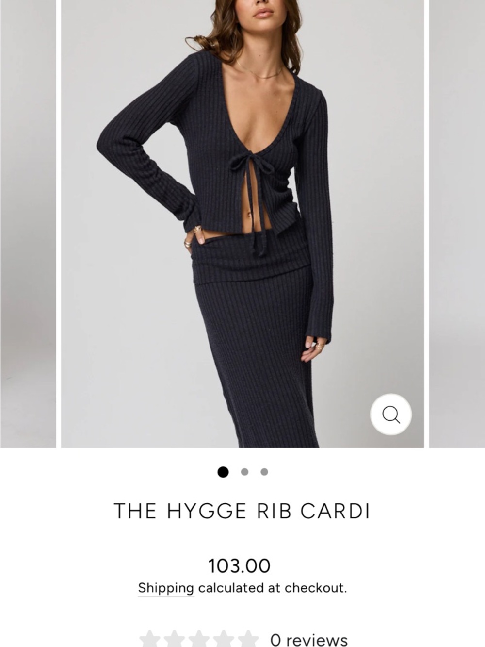 The Hygge Rib Cardi - Black